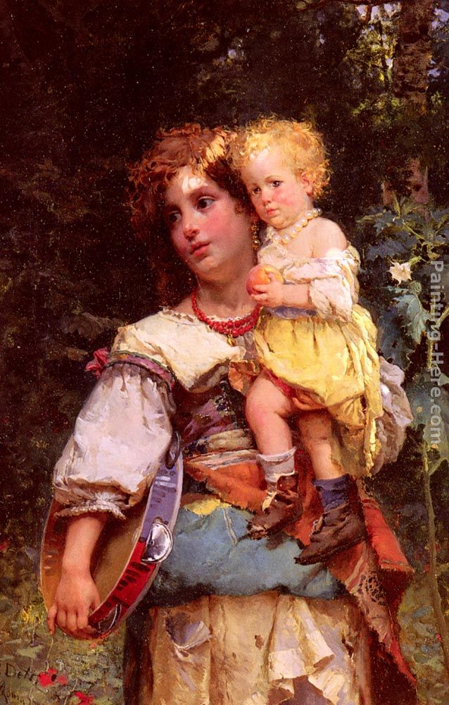 Gypsy Woman and Child painting - Cesare-Auguste Detti Gypsy Woman and Child art painting Gypsy Woman and Child painting - Cesare-Auguste Detti Gypsy Woman and Child art painting
